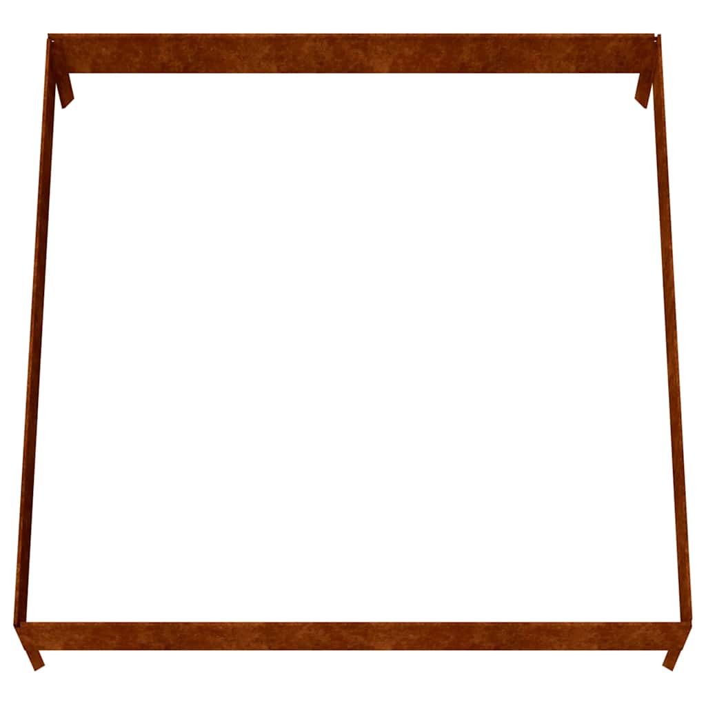 vidaXL Garden Raised Bed 100x100x26 cm Corten Steel 5