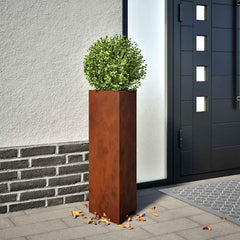 vidaXL Garden Planter 30x26x75 cm Corten Steel 1