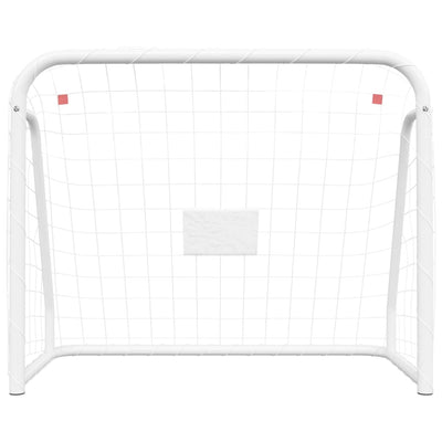 Football Goal with Net White 125x96x60 cm Steel&Polyester