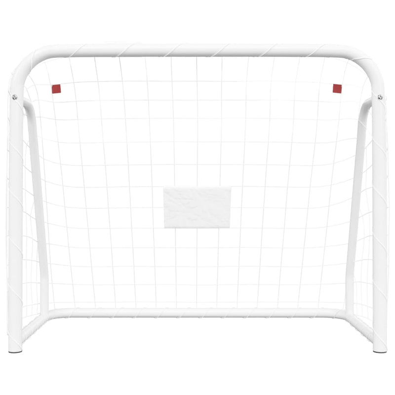 Football Goal with Net White 214x75x152 cm Steel&Polyester