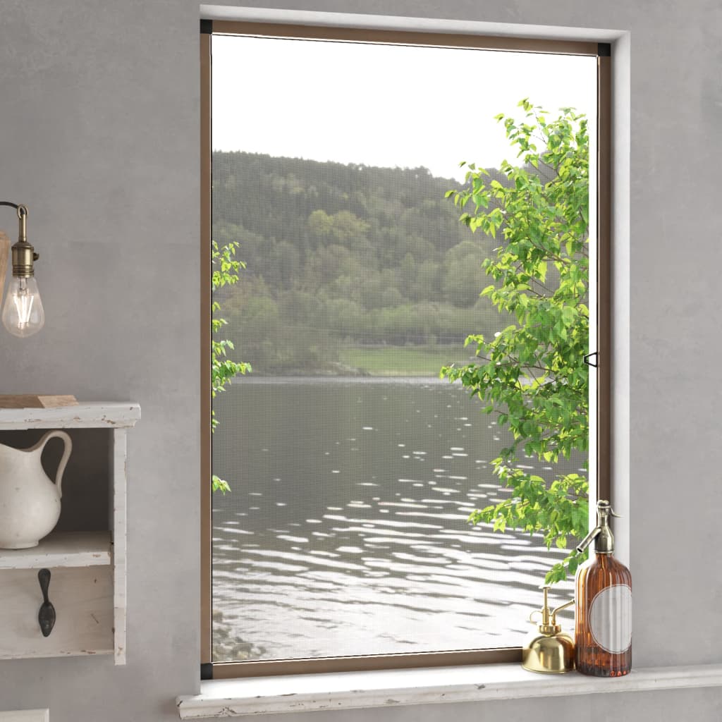 vidaXL Insect Screen for Windows Brown 80x120 cm 1
