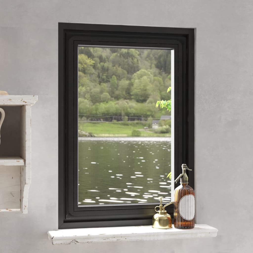 vidaXL Magnetic Insect Screen for Windows Anthracite 80x120 cm 1