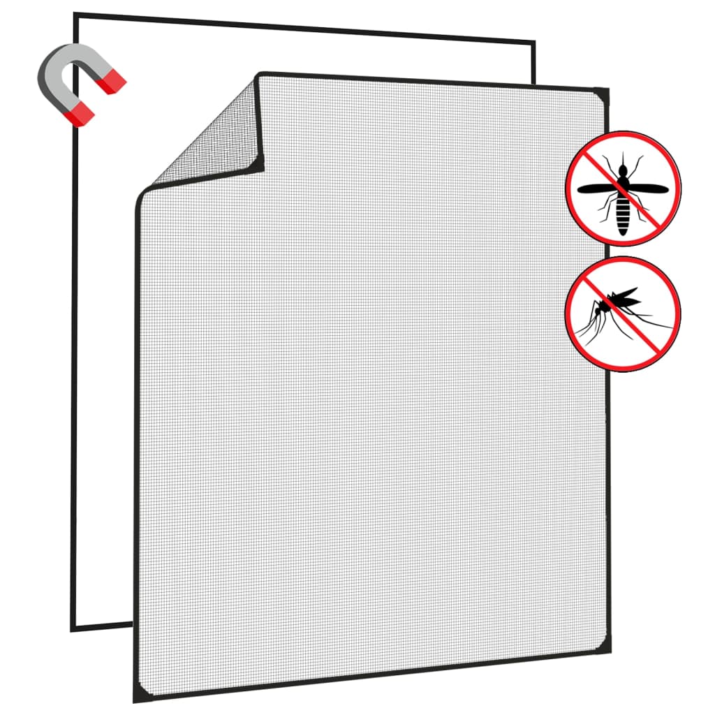 vidaXL Magnetic Insect Screen for Windows Anthracite 130x150 cm 4
