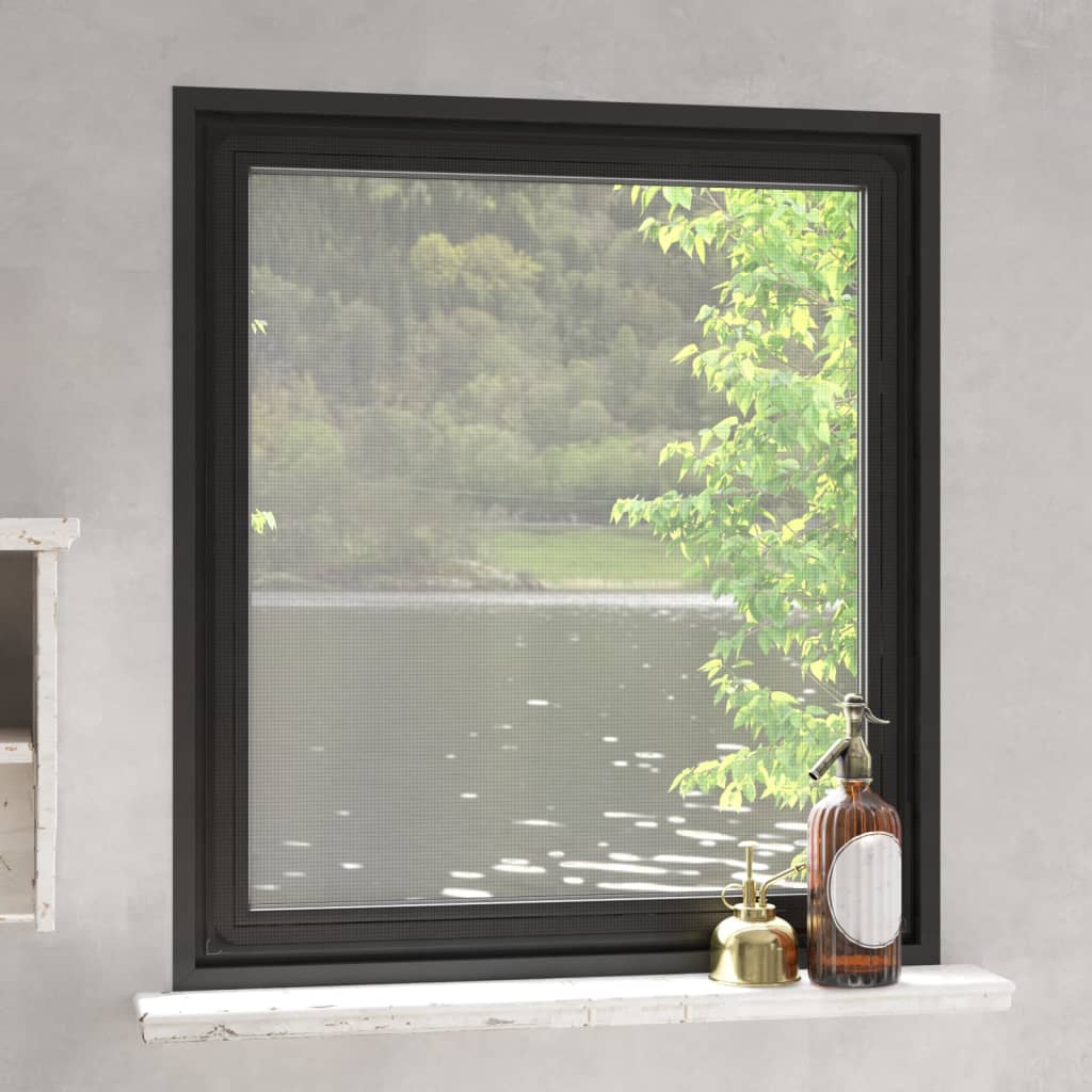 vidaXL Magnetic Insect Screen for Windows Anthracite 130x150 cm 1