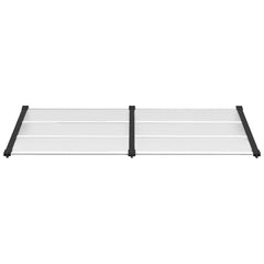 vidaXL Door Canopy Black and Transparent 199x90 cm Polycarbonate 3