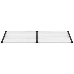 vidaXL Door Canopy Black and Transparent 239x90 cm Polycarbonate 3