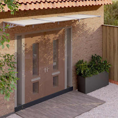 Door Canopy Grey Transparent Polycarbonate
