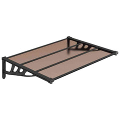 Door Canopy Black Polycarbonate 122 x 90 cm