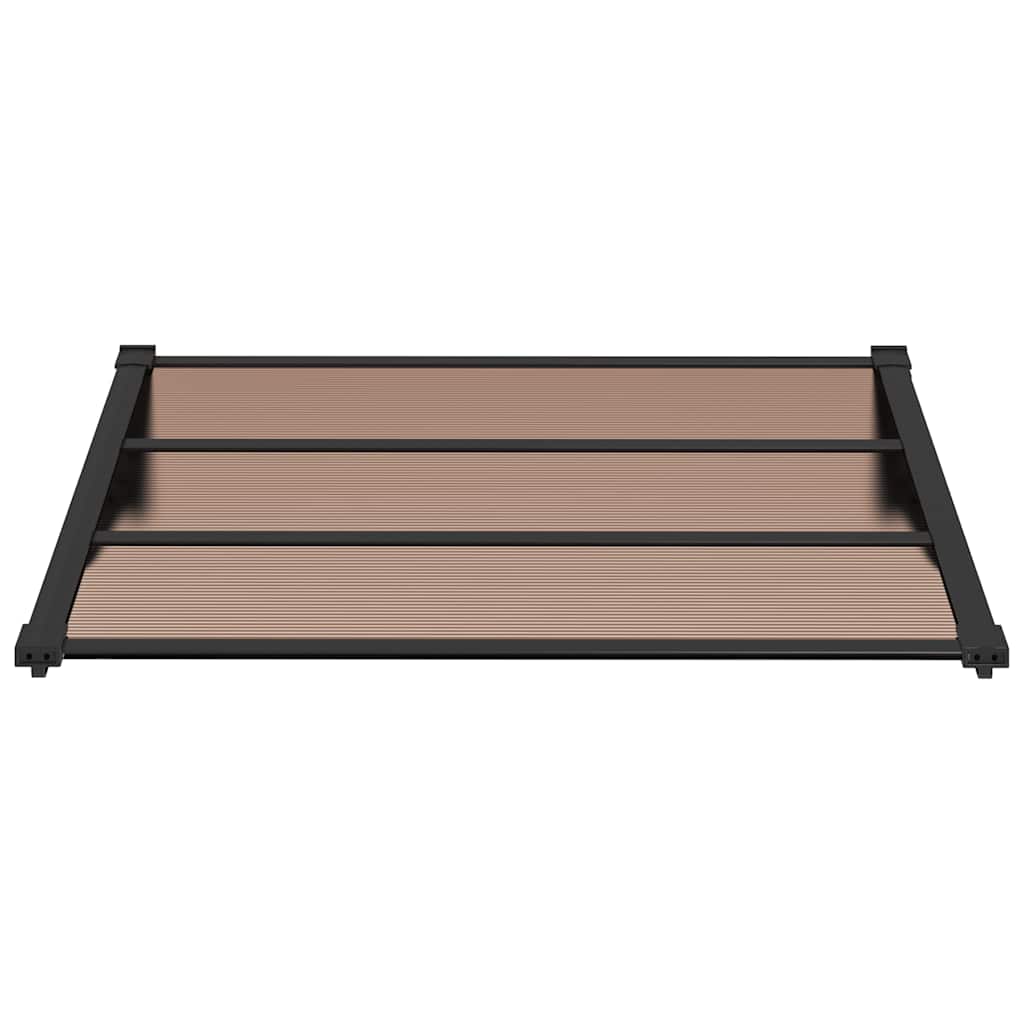 Door Canopy Black Polycarbonate 122 x 90 cm