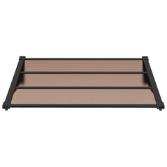 Door Canopy Black Polycarbonate 122 x 90 cm