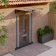 vidaXL Door Canopy Black Polycarbonate