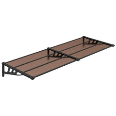 Door Canopy Black Polycarbonate 239 x 90 cm