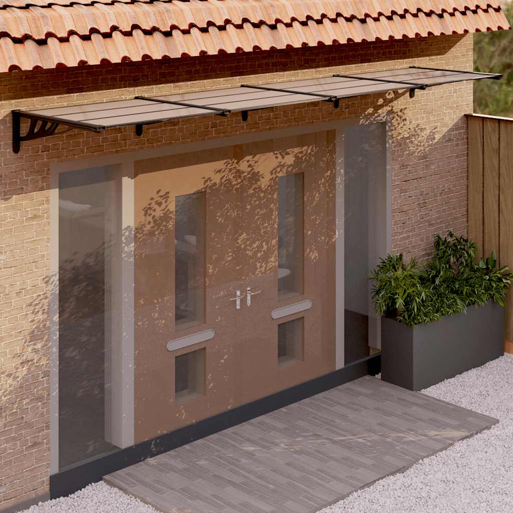 vidaXL Door Canopy Black Polycarbonate