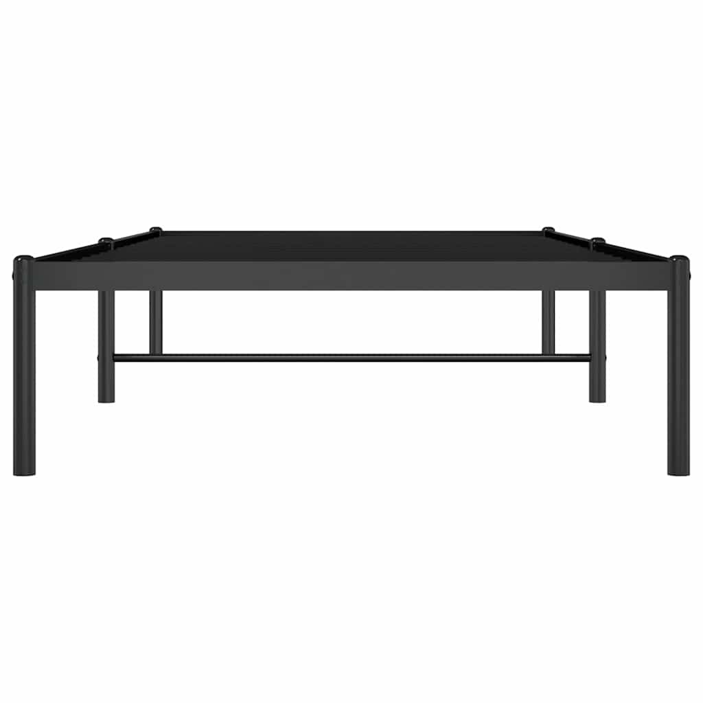 vidaXL Metal Bed Frame without Mattress Black 90x190cm 5