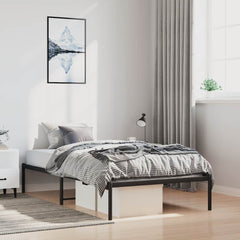 vidaXL Metal Bed Frame without Mattress Black 100x190cm 1