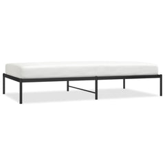 vidaXL Metal Bed Frame without Mattress Black 107x203cm 2