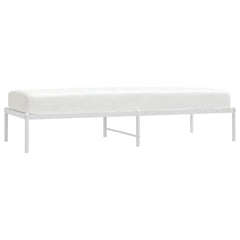vidaXL Metal Bed Frame without Mattress White 75x190cm 4