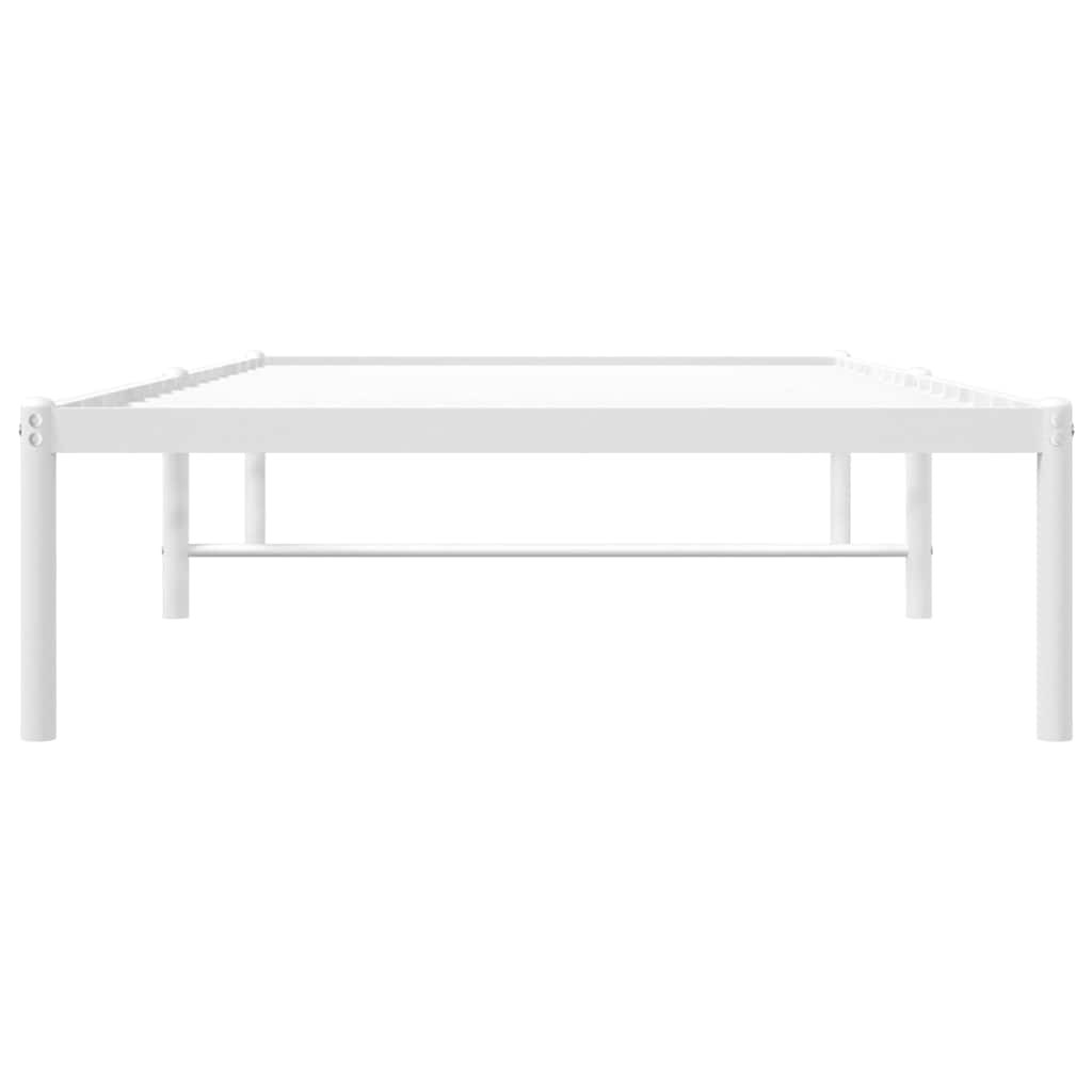vidaXL Metal Bed Frame without Mattress White 90x200cm 5