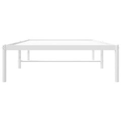 vidaXL Metal Bed Frame without Mattress White 90x200cm 5