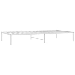 vidaXL Metal Bed Frame without Mattress White 100x200cm 3