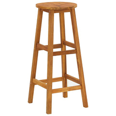 5 Piece Garden Bar Set Solid Wood Acacia 60 cm table length Bar stools with round seat 2