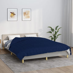 vidaXL Weighted Blanket Blue 220x230 cm King 15 kg Fabric 1