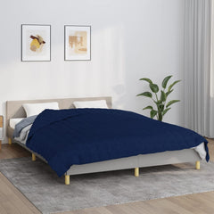 vidaXL Weighted Blanket Blue 220x240 cm King 15 kg Fabric 1