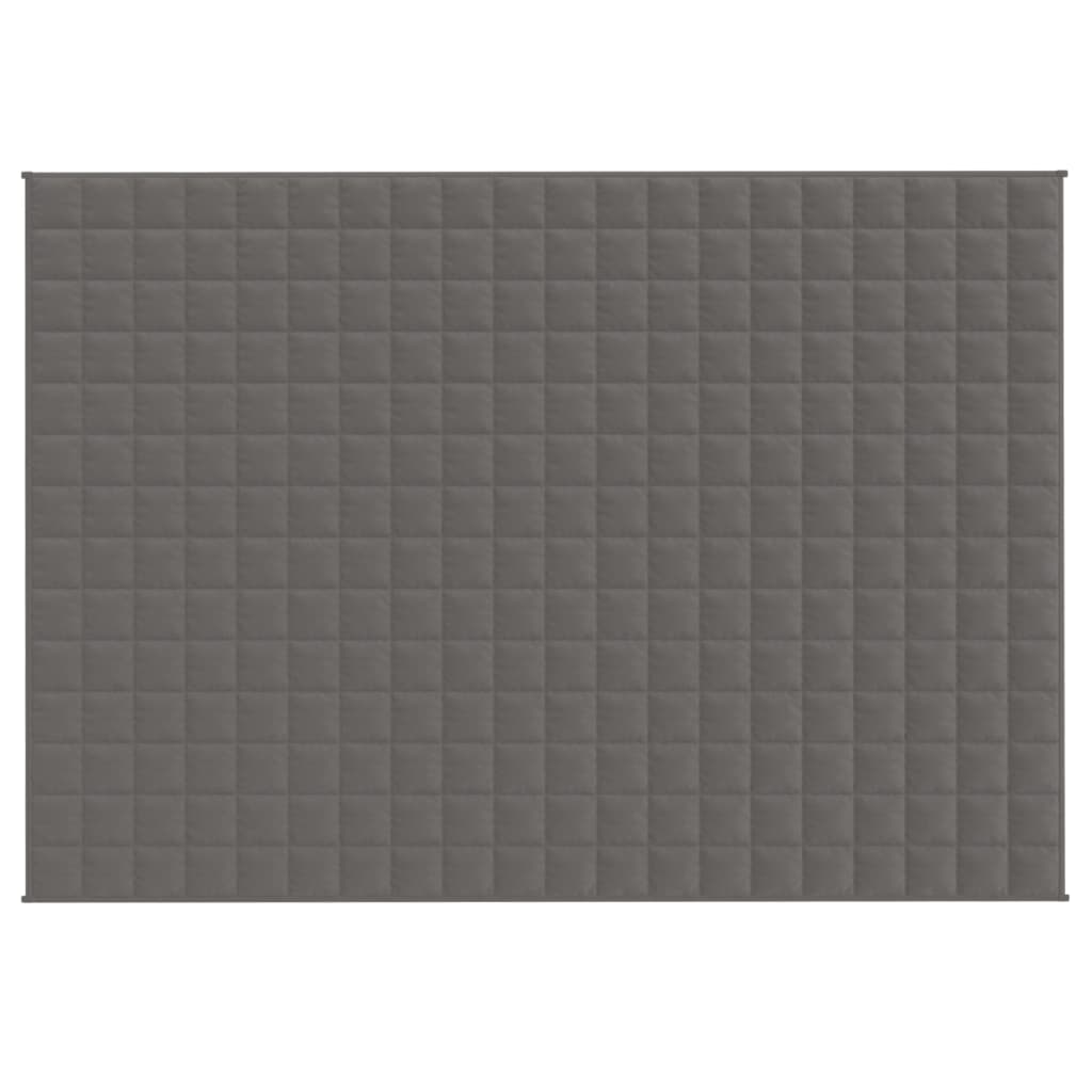 vidaXL Weighted Blanket Grey 135x200 cm Single 6 kg Fabric 3