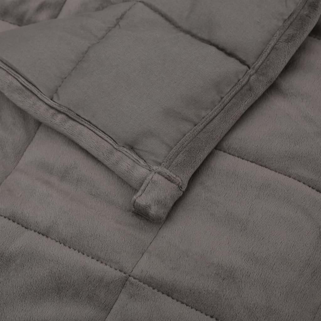 vidaXL Weighted Blanket Grey 220x230 cm King 15 kg Fabric 5