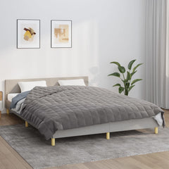 vidaXL Weighted Blanket Grey 220x230 cm King 15 kg Fabric 1
