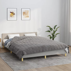 vidaXL Weighted Blanket Grey 220x240 cm King 15 kg Fabric 1