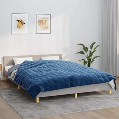 vidaXL Weighted Blanket Blue 220x240 cm King 11 kg Fabric 1