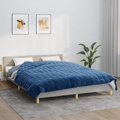 vidaXL Weighted Blanket Blue 220x230 cm King 15 kg Fabric 1