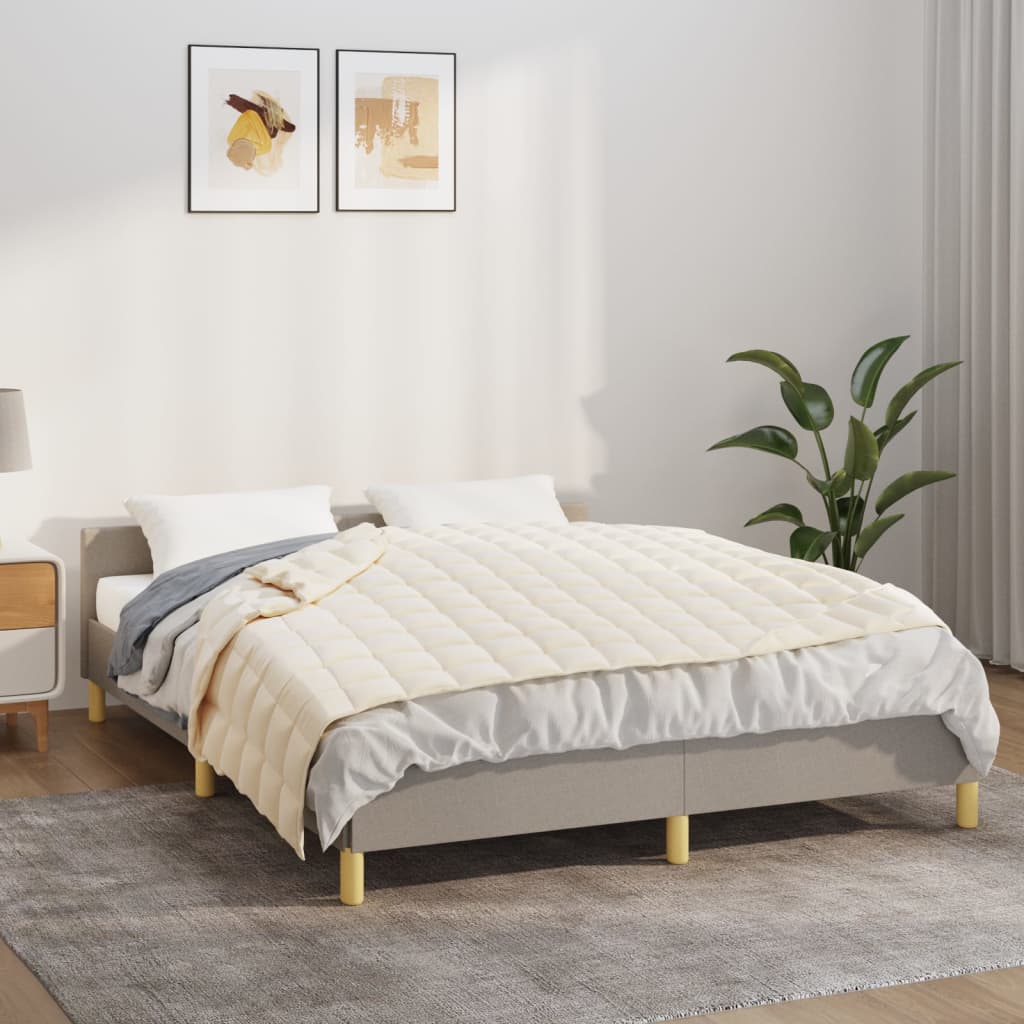vidaXL Weighted Blanket Light Cream 122x183 cm 5 kg Fabric 1