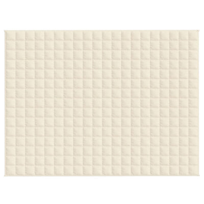 Manta ponderada crema claro 200x220 cm 13 kg Tejido 3154874