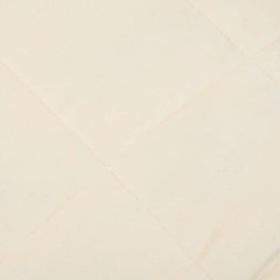 Manta ponderada crema claro 200x220 cm 13 kg Tejido 3154874