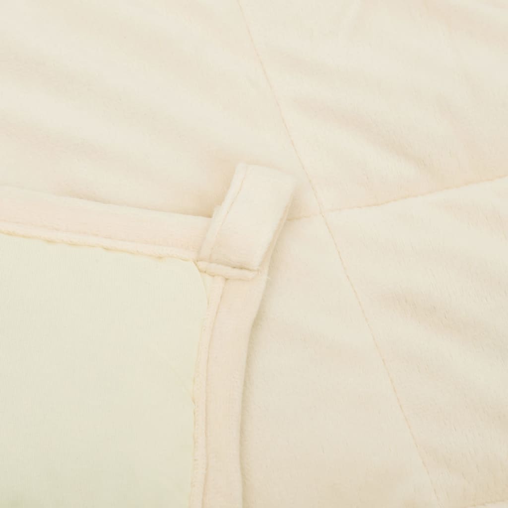 vidaXL Weighted Blanket Light Cream 220x240 cm King 11 kg Fabric 5