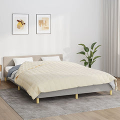 vidaXL Weighted Blanket Light Cream 220x240 cm King 11 kg Fabric 1
