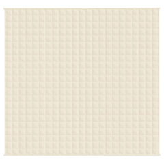 vidaXL Weighted Blanket Light Cream 220x230 cm King 15 kg Fabric 3