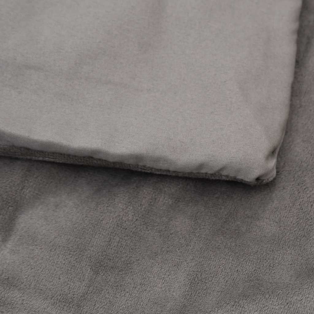 vidaXL Weighted Blanket with Cover Grey 122x183 cm 9 kg Fabric 5