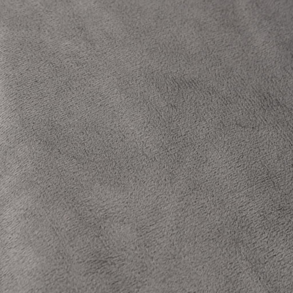vidaXL Weighted Blanket with Cover Grey 135x200 cm Single 6 kg Fabric 4