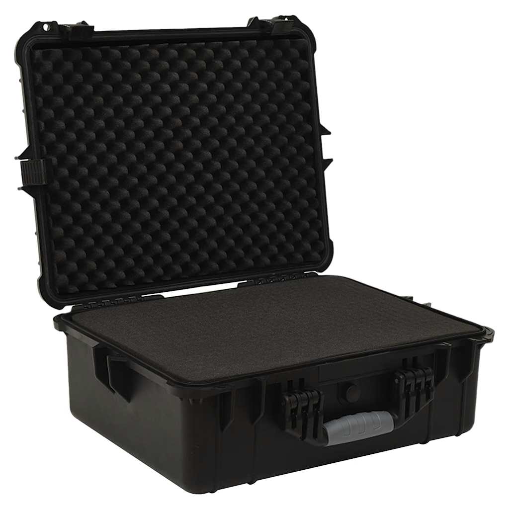 vidaXL Portable Flight Case Black 55x43x21 cm PP 3