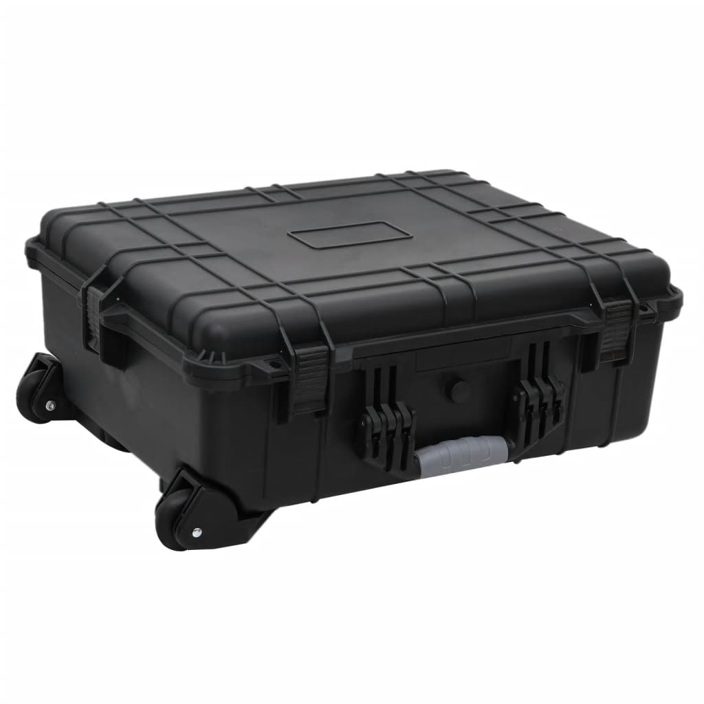 vidaXL Wheeled Flight Case Black 63x50x23 cm PP 1