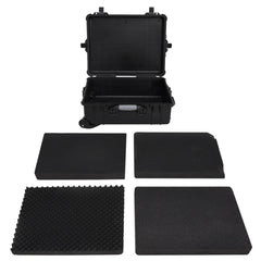 vidaXL Wheeled Flight Case Black 63x50x23 cm PP 2
