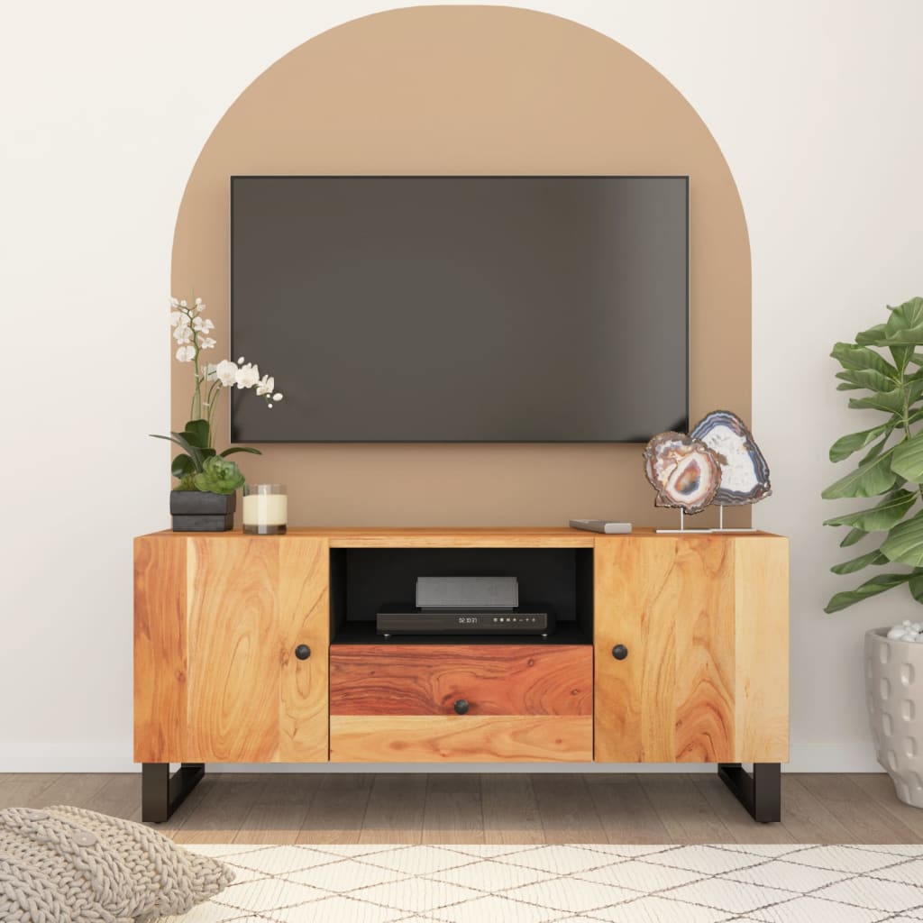TV Cabinet 105x33,5x46 cm Solid Wood Mango&Engineered Wood Brown