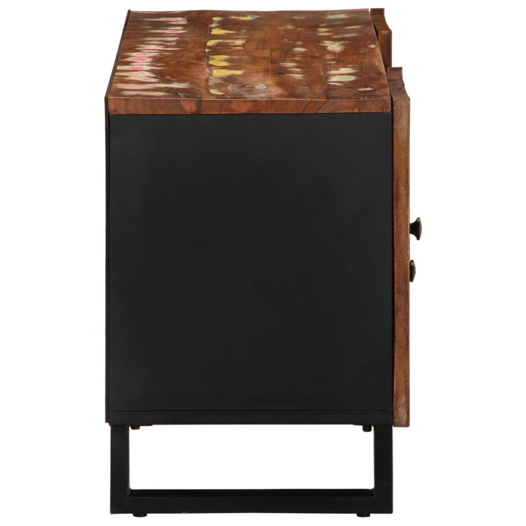 TV Cabinet 105x33,5x46 cm Solid Wood Mango&Engineered Wood Multicolour