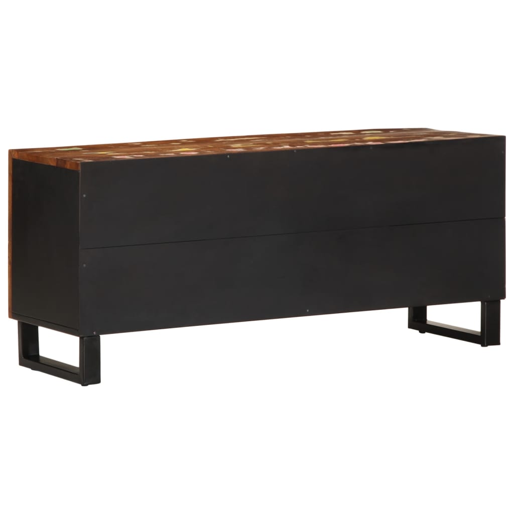 TV Cabinet 105x33,5x46 cm Solid Wood Mango&Engineered Wood Multicolour
