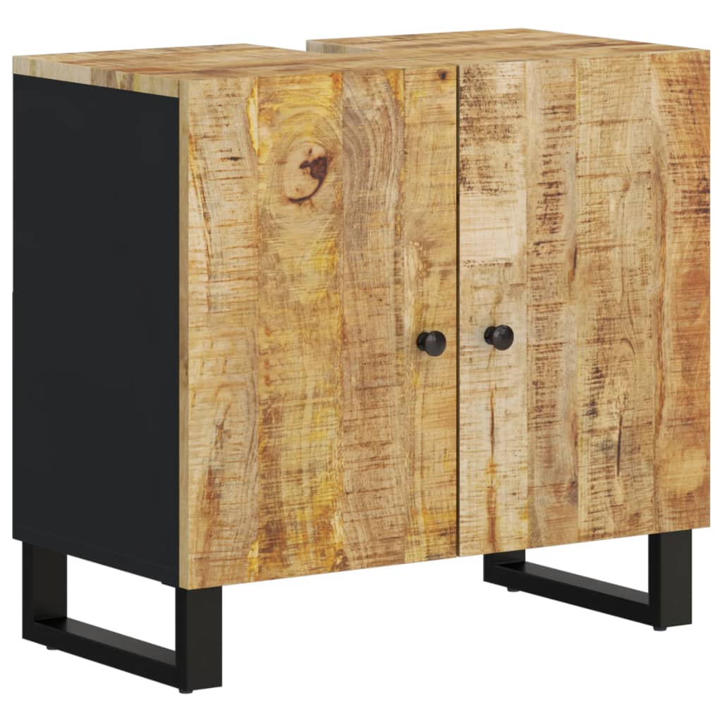Sink Cabinet 62x33x58 cm Solid Wood Mango and Engineered Wood Light brown