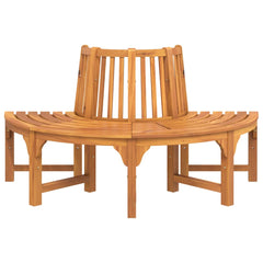 vidaXL Half Round Tree Bench Ø160 cm Solid Wood Eucalyptus 3