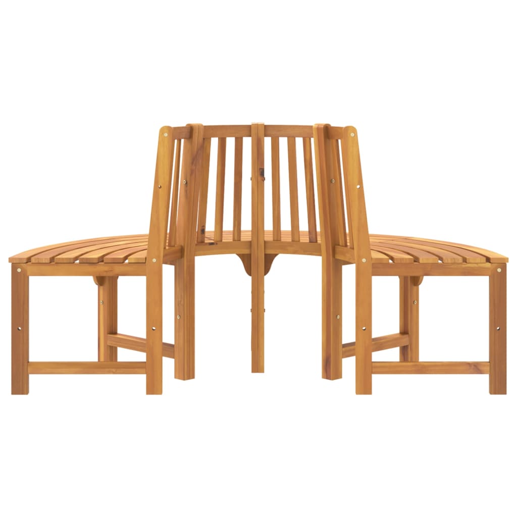 vidaXL Half Round Tree Bench Ø160 cm Solid Wood Eucalyptus 4
